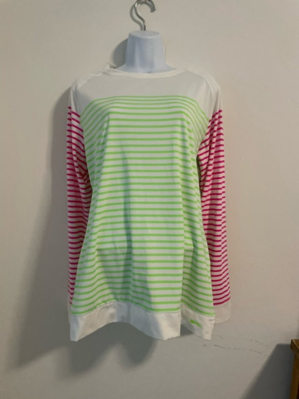 Slazenger Women’s Long Sleeve Golf Shirt Kinetic Cloud LS striped L NWT